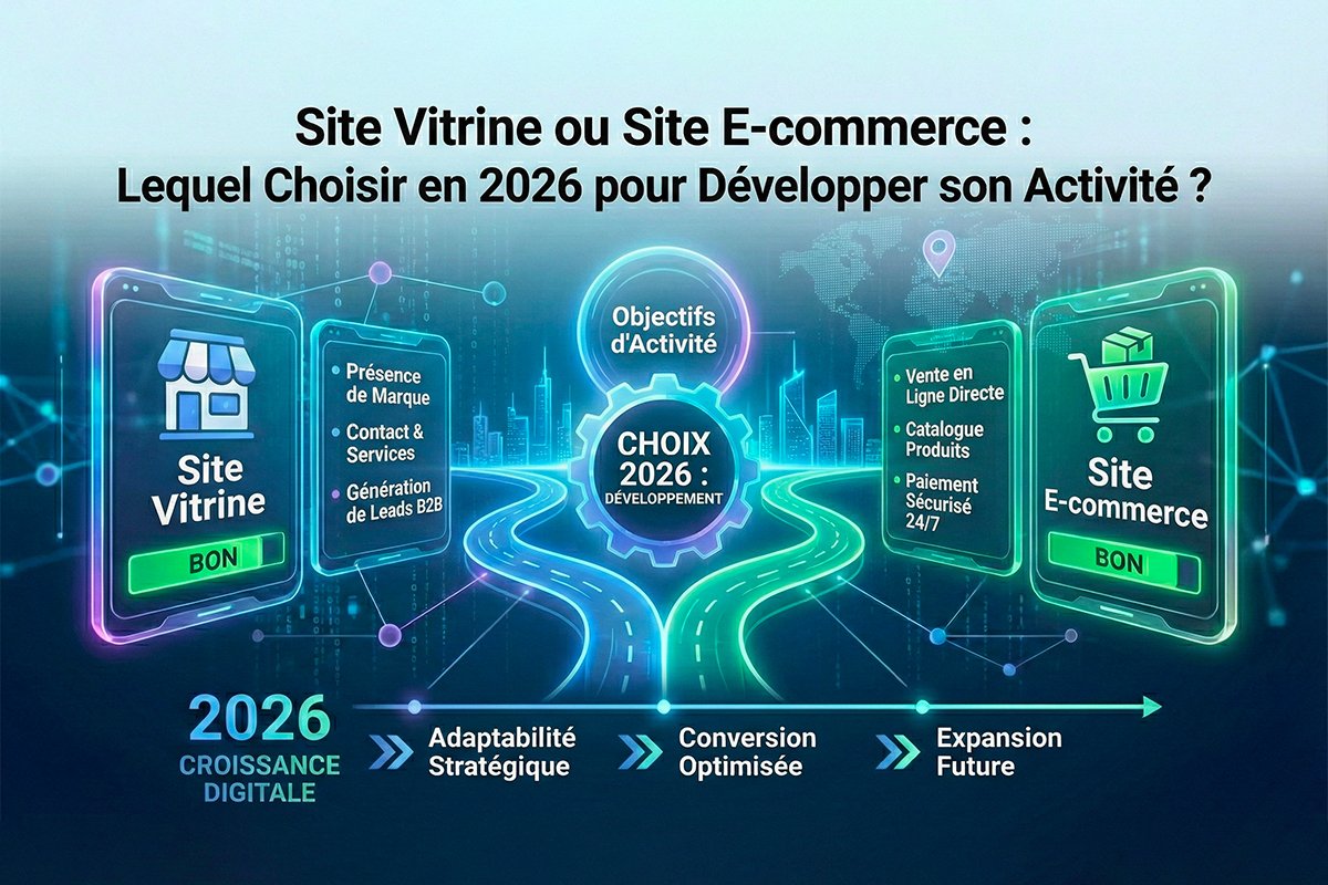 Site vitrine ou site e-commerce : lequel choisir en 2026 pour développer son activité ?