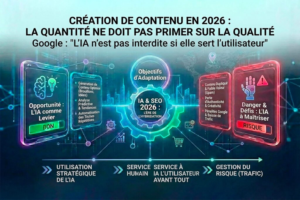 Création de contenu par IA : comment utiliser l&rsquo;intelligence artificielle sans être pénalisé par Google ?