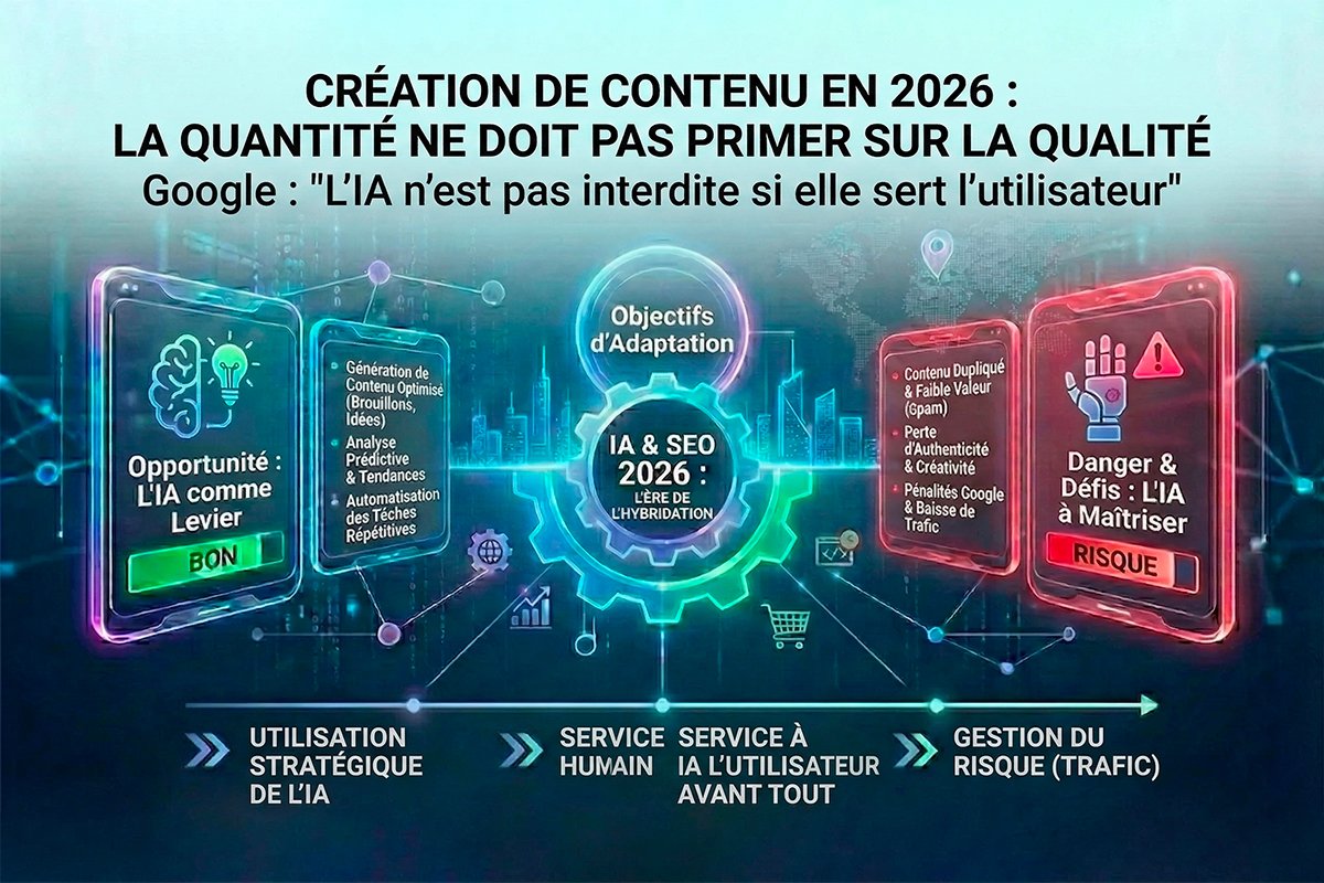 Création de contenu par IA : comment utiliser l'intelligence artificielle sans être pénalisé par Google ?